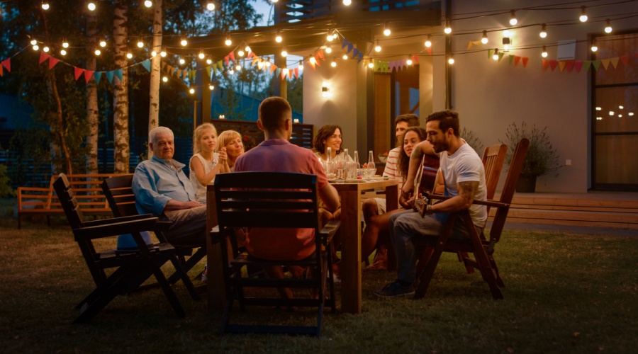 Family sitting around the table