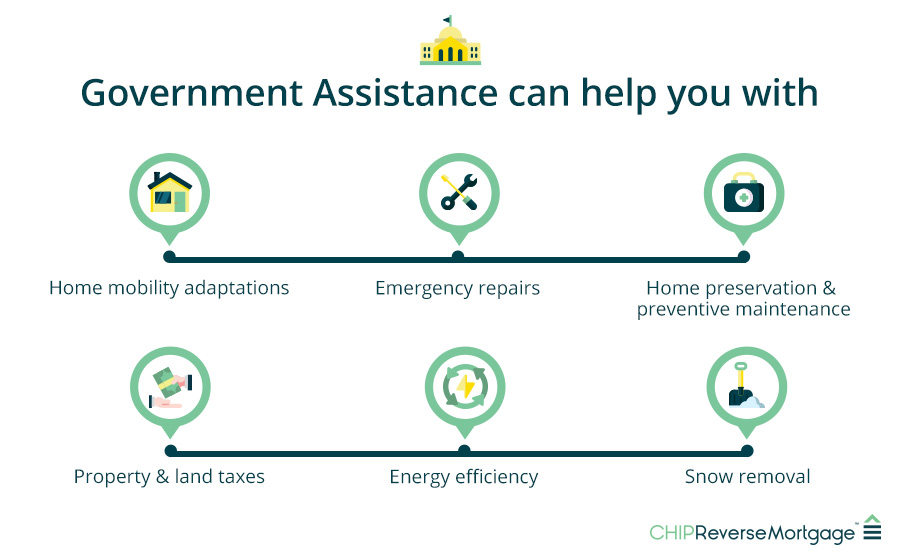 Infographic of how government assistance can help you with