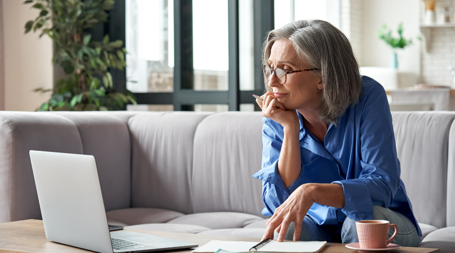 mature-woman-reviewing-her-mortgage